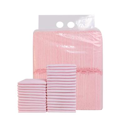 China Factory Wholesale Stocked ODM Pink Color Leak Proof Disposable Training Puppy Toilet Pee Pads For Dogs for sale