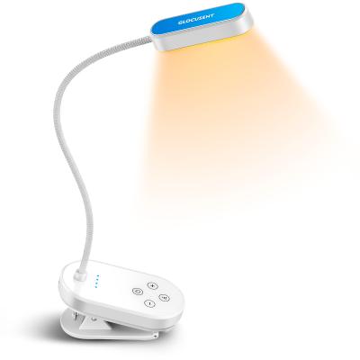 China Glocusent Modern Removable LED Book Light Mini Clip Book Light Rechargeable Reading Light for Bookworms, Kids and Travel for sale