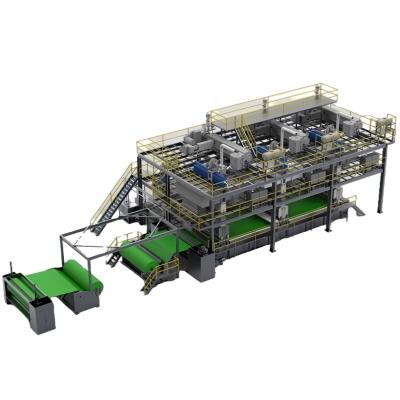 China Building Material Shops Rolling Mill Nonwoven SMS RPET Meltblown Nonwoven Fabric Making Machine For Diapers for sale