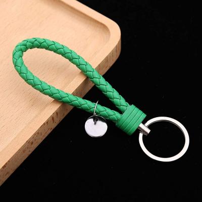 China Lanyards Key Ring Key Chain Handwoven Leather Modern Leather Weaving Key Chain for sale