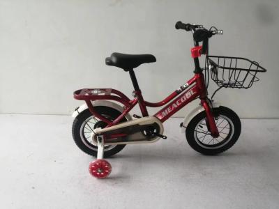 China Children Steel Frame Bicycle With Steel Basket With Training Wheel for sale