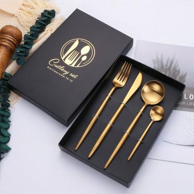 China Handmade Western Dinnerware Packing Gift Box Steak Knife Fork Spoon Gift Box Gift Packing Box for sale