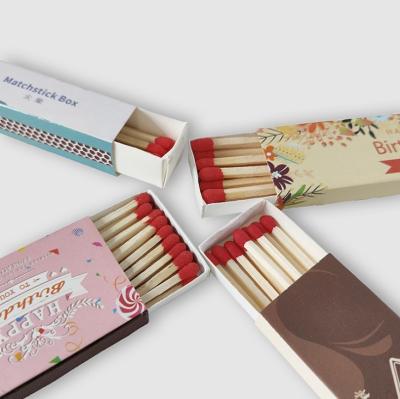 China Recycled materials CMYK printing long match stick cigar box packaging drawer box wholesale for sale