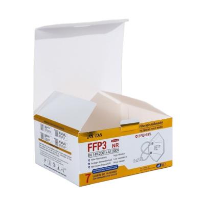 China New Recycled Materials Design N95 Masks Box Surgical Mask Packaging Boxes Face Mask Disposable Paper Box for sale