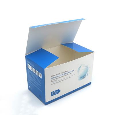 China Recycled Materials Wholesale Custom Logo Cardboard Packaging Boxes For Medical Surgical Mask Box for sale