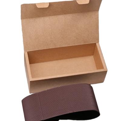 China Custom Folding Recycled Materials Double Layer Kraft Paper Cookie Box Candy Gift Box For Cake Cookies Dessert Handmade Packaging Box for sale