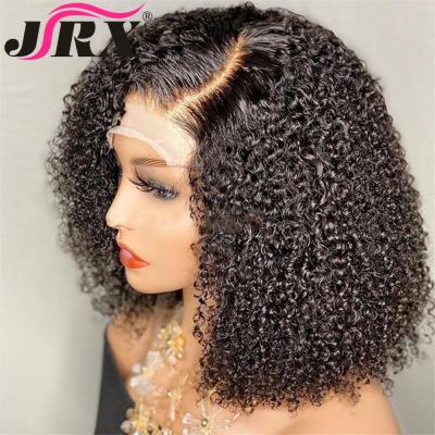 China Durable Indian Short Lace Pre Plucked Curly Libertine Front Wigs With Free Part Bob Curly Human Hair Wigs for sale