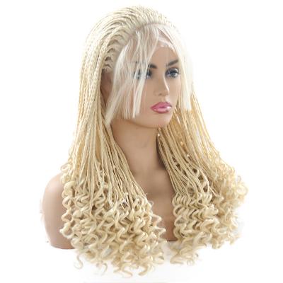 China Brazilian Kinky Curly Lace Front Human Hair High Quality Synthetic Swiss Full Lace Wigs Silk Top Wigs With Braiding Hair for sale