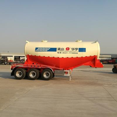 China Truck Trailer 3 Axles 30 Ton Cement Bulk Tanker Semi Trailers With HOWO Truck Head For Sale for sale