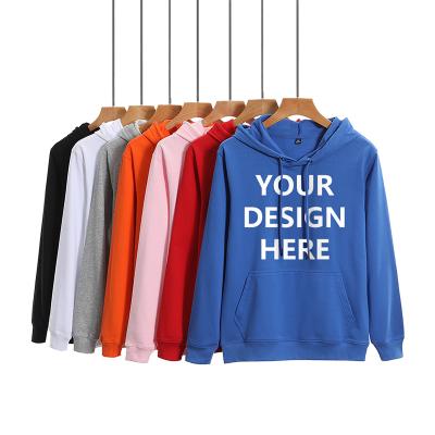 China Custom 82% Anti-Shrink Cotton Hoodie Printing Embroidered Blank Pullover Hoodie for sale