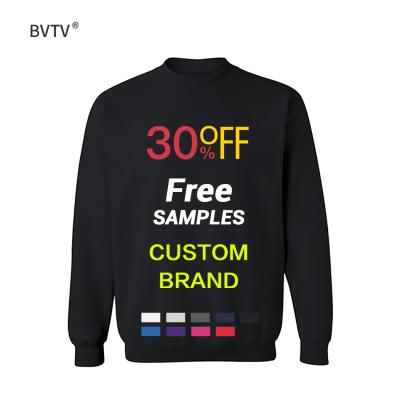 China High Quality 88000 Mens Crewneck Cotton Solid Color White OEM Anti Shrink Custom Logo Print Sweatshirts for sale