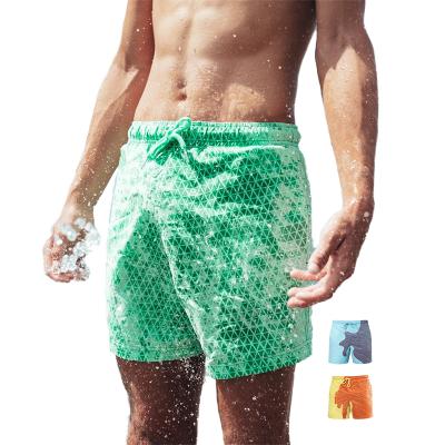 China Anti-Wrinkle Custom Polyester Tie Dye Quick Dry Swim Beach Shorts Men To Color Changing Shorts for sale