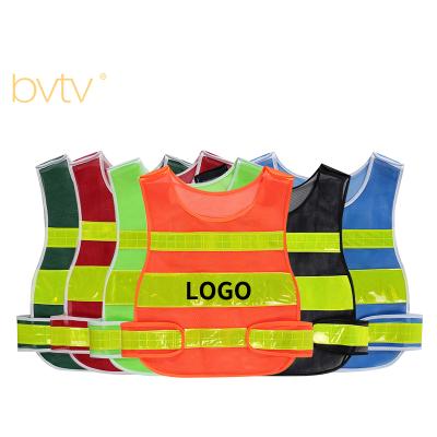 China Cheap Reflective Custom Polyester Mesh Construction Bike Cycling Traffic Safety Vest for sale