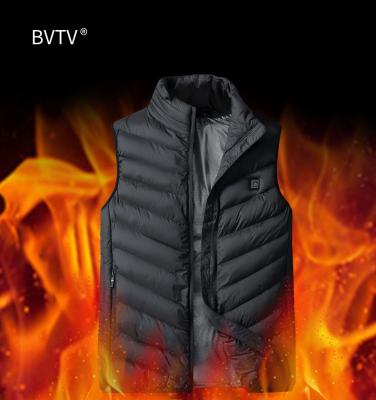 China Custom logo anti-pilling usb heated vest jackets heating stripper vest men's heat cottonvest winter clothes for sale