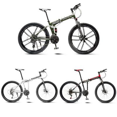 China Cheap Road Carbon Steel Frame Mountain Bike Folding Bike 24 Inch OEM 26