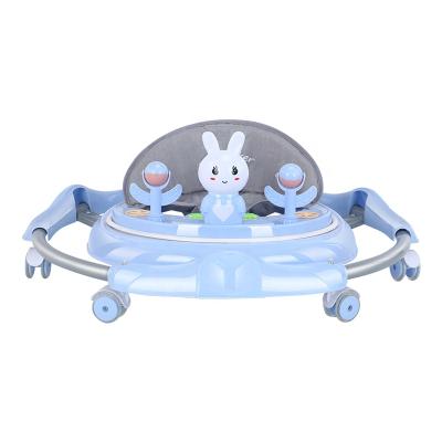 China Fashionable China Cheap 6 Wheel Baby Walker Height Three-speed Adjustment Baby Walker With Cloth Seat for sale