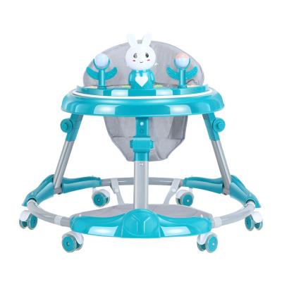 China High Quality 6 Wheels Fashionable Multifunctional Baby Walker Baby Folding Gift Children Learning Walk Anti-Rollover Seat Car for sale