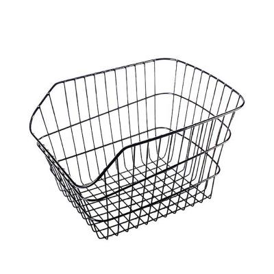 China Durable Durable Basket Bicycle Steel Thicken Rear Basket Handlebar Storage Bike Basket for sale