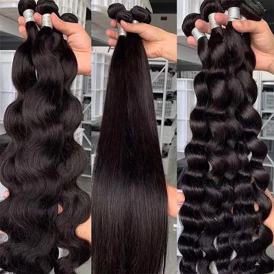 China Top Double Grade Loose Wave Free Sample Hot Selling Brazilian Hair Extension Raw Pulled Sellers, Hair Bundles for sale