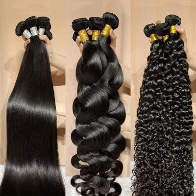 China Free Sample Brazilian Loose Wave Mink Hair Extension Shiny 100% Soft Hair Cuticle Aligned Raw Virgin Hair Bundles for sale