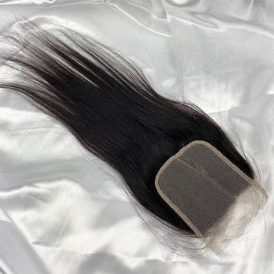 China African Europe and America Handwoven 4*4 Lace Full Piece Loose Lace Piece 4x4 Wave Hair Frontal Closure for sale