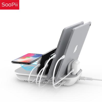 China Leading Mobile Phone Brand in US Market, SooPii 60W USB Charging Station for Multiple Devices, PD3.0 Phone Charger with Wireless Charging Pad for sale