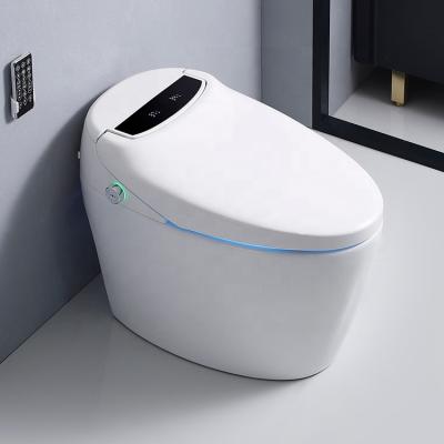 China Double-Flow Modern Oval Bidet 110v WC Electronic American Standard Auto Cleaning Toilet Flush Auto Smart Smart Toilet for sale