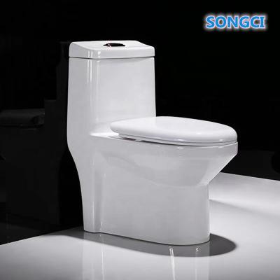 China Double-Flow Factory Supply Custom Made High Quality Various Flushing One Piece Siphonic Toilet Set for sale