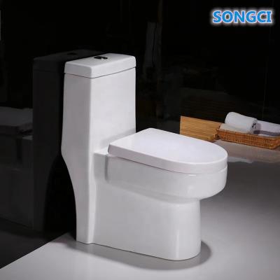 China SONGCI Double-Flow Bathroom Siphonic Toilet Cheap One Piece Toilet Bowl Space Saving Toilet Seat for sale