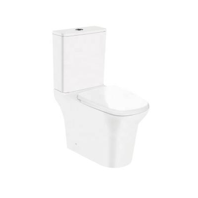 China China Double-Flow Ceramic Ceramic Rimless Bathroom Cheap Nano-glazed Two Piece Toilet for sale