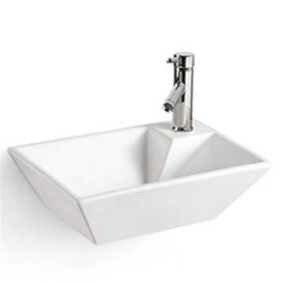 China SONGCI Modern Ceramic Hand Basin Sink Bathroom Small Wall Mounted Wash Basin for sale