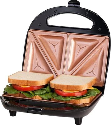 China Easy operate CMiK sandwich maker, toaster and electric panini grill with super non-stick copper surface for sale