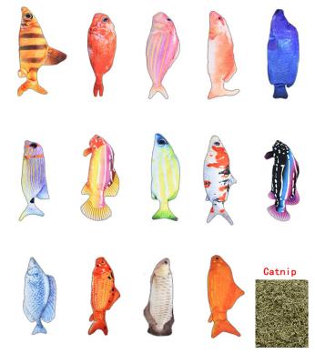 China Electric Pet Stocked Toy Interactive Wiggle Fish Catnip Cat Toy Soft Plush Moving Fish Flopppy Fish for sale