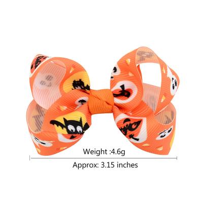 China Hot Selling Stocked Halloween Pet Hair Bows With Metal Cut Cute Puppy Hair Bowknots for sale