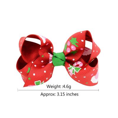 China New Design Christmas Pet Hair Stocked Bowknots With Metal Clip Dog Hair Accessories for sale