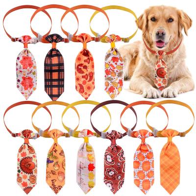 China Professional Quick Release Pet Grooming Accessories Cat Dog Bowties Pumpkin Maple Leaf Collars Thanksgiving Dog Bow Ties Colorful for sale