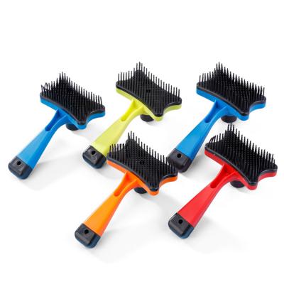 China Pet Self Cleaning Comb Cat Dog Stretch Knot Comb Pet Grooming Tool Pet Hair Removal Stocked Floating Comb for sale