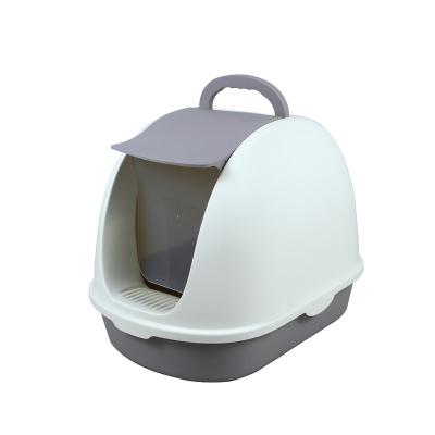 China Newest Sustainable Cat Litter Box Fully Enclosed With Litter Pan Hooded Cat Toilet Eco-Friendly Self Cleaning Scoop for sale