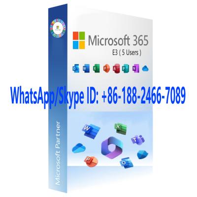 China Microsoft 365 E3 Enterprise 1 Year 5users Subscription MS for sale