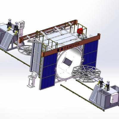 China 2 Arm Straight Rotomolding Machine For Manufacturing Large Cavity Plastics Rotational Molding Machine for sale