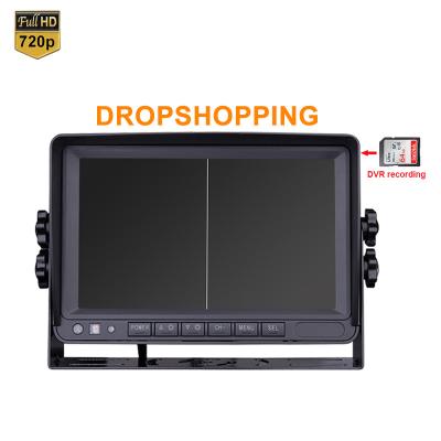 China 24V Truck Tractor 7 Quad Inch AHD TFT LCD Split Screen 720P Split Screen Car DVR Shockproof Recording Video Monitor for sale