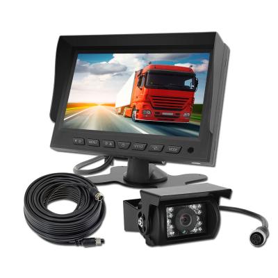 China Waterproof 7 Line CCD 600TV Inch 24V Car Night Vision IR Backup Vehicle Reversing Rear Camera View Monitor System Kit For Bus Truck Trailer for sale