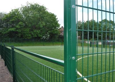 China Low Carbon Steel Double Wire Mesh Fence , Double Rod Mat Fence Custom Panel Wide for sale