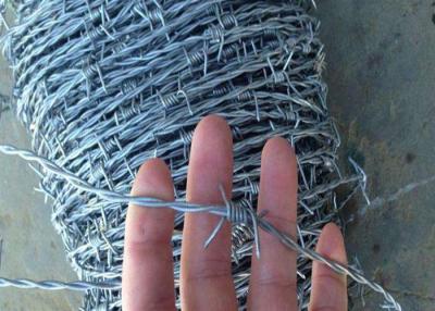 China 2.0 Mm Steel Barbed Wire Double Twist Protective Electro Fully Galvanized for sale