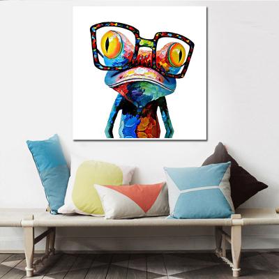 China Waterproof Animal Home Decoration Living Room Print Glass Morden Animal Sound Art Paintings for sale