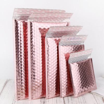 China Rose Gold Aluminum Foil Shipping Courier/Courier/Express Bags/Packing 50pcs/lot Multi-size Mailing Waterproof Express Bubble Bags For Gift Packing Envelope for sale