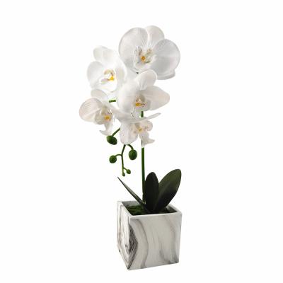 China Eco - Friendly Artificial Flower For Garden Hotel Decor Orchid Simulation Plant Potted Orchid for sale