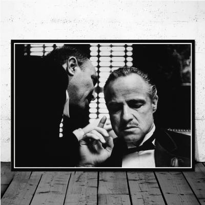 China Abstract Movie Collage Diary Godfather Wall Canvas Art Print Waterproof Poster PaintingPrints and Poster for sale