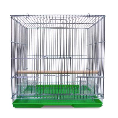 China Breathable Small Size Plated Galvanized Birdcage Flock Bird Parrot Breeding Folding Large Flock Birdcage for sale