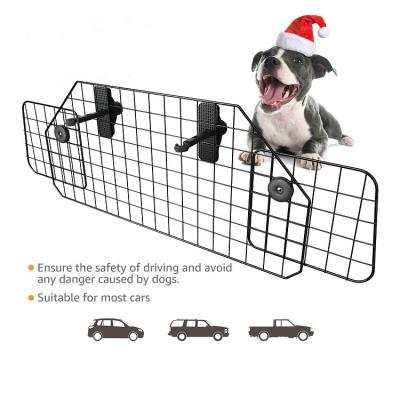 China Universal Pet Dog Silver Black Safety Cage Viable Protective Net Dog Car Barrier Iron for sale